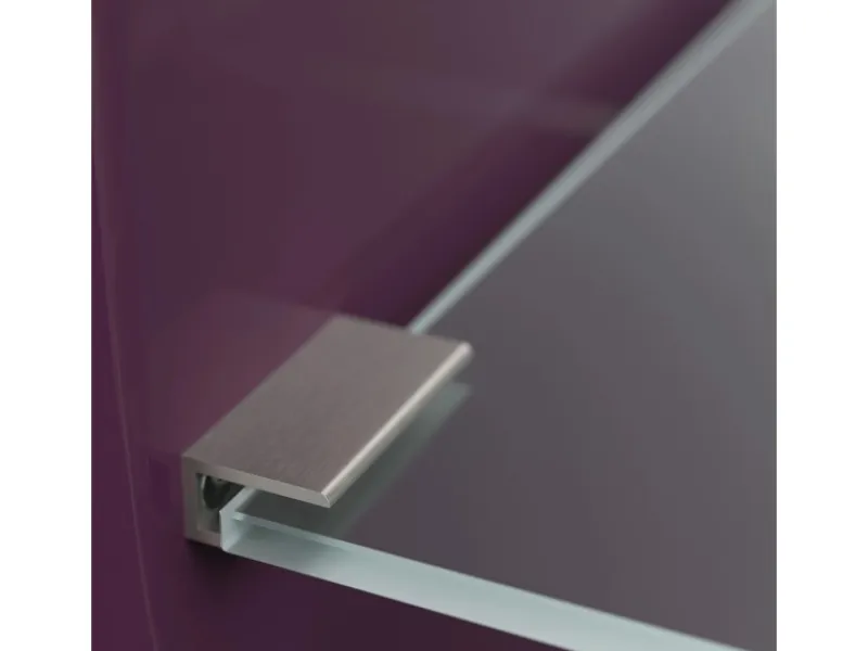 Posseik Garderobe Elite 4 Haken und Hutablage 45 cm x 160 cm Brombeer