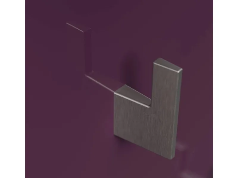 Posseik Garderobe Elite 4 Haken und Hutablage 45 cm x 160 cm Brombeer