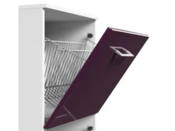 Discount Posseik Schuhschrank Elite 2 Klappen 8 Paar Schuhe 52 cm x 96 cm Weiß-Brombeer Brombeere