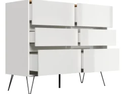Posseik Sideboard Industrial M 6 Schubladen 120 cm Top