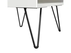 Outlet Posseik Sideboard Industrial M 6 Schubladen 120 cm Weiß Hochglanz