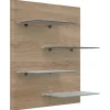 Discount Posseik Wandregal Elite 4 Glasablagen 52 cm x 60 cm Eiche
