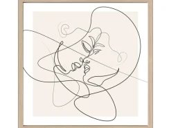 Hot Pro Art Bild Framed Art Line Art Faces VI 50 cm x 50 cm