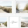 Pro Art Bilder Framed Art Nordic Beach V 2x 28 cm x 28 cm, 3x 19 cm x 24 cm