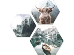 Pro Art Bildkacheln Cut-Out Forest Lake Atmosphere 3 Stk. 50 cm x 50 cm