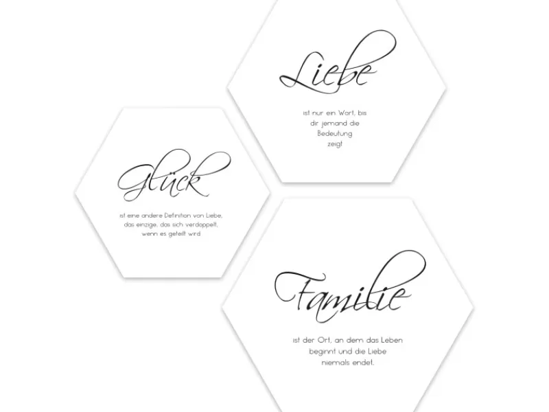 Pro Art Bildkacheln Cut-Out Liebe I 3 Stk. 50 cm x 50 cm