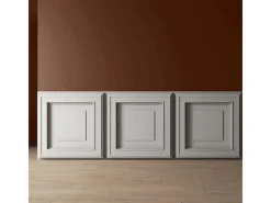 PROFHOME 159820 3D Wandpaneel Wandvertäfelung Deckenplatte 0,25 m2 50 cm x 4,2 cm x 50 cm Weiß