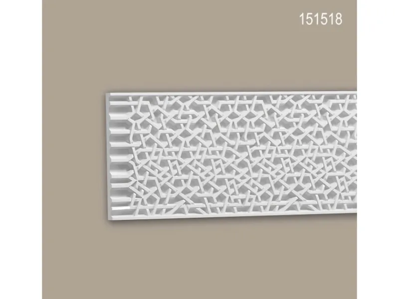 PROFHOME 151518 3D Wandpaneel Wandvertäfelung Deckenplatte Stuckleiste 2,04 m 204 cm x 3,3 cm x 25,9 cm Weiß