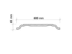 PROFHOME 157002 Deckenplatte Deckenelement Wandpaneel Stuckdekor, 60,0 cm x 60,0 cm x 6,5 cm Weiß