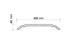 PROFHOME 157001 Deckenplatte Deckenelement Wandpaneel Stuckdekor, 60,0 cm x 60,0 cm x 6,9 cm Weiß