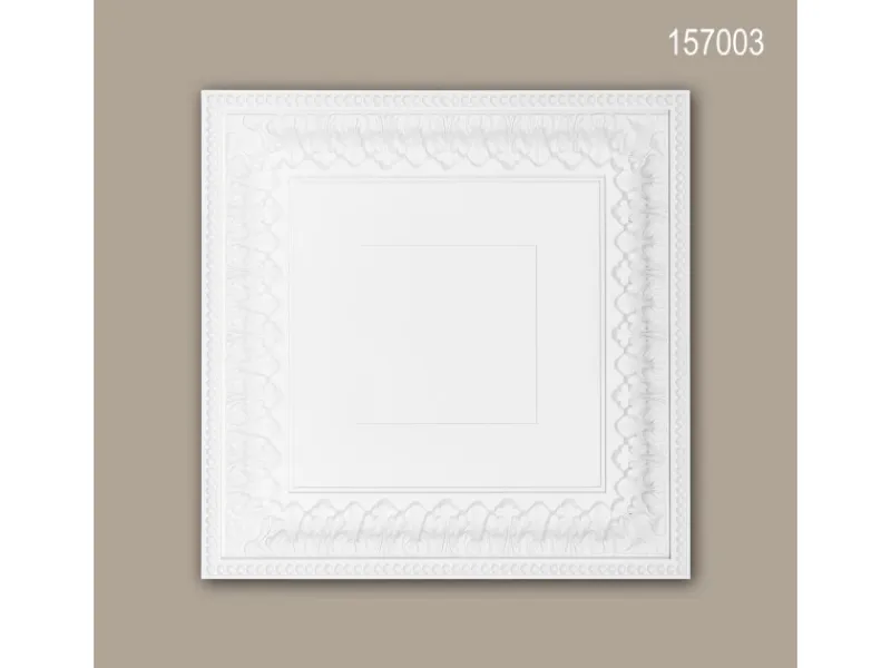 PROFHOME 157003 Deckenplatte Deckenelement Wandpaneel Stuckdekor, 60,0 cm x 60,0 cm x 7,0 cm Weiß