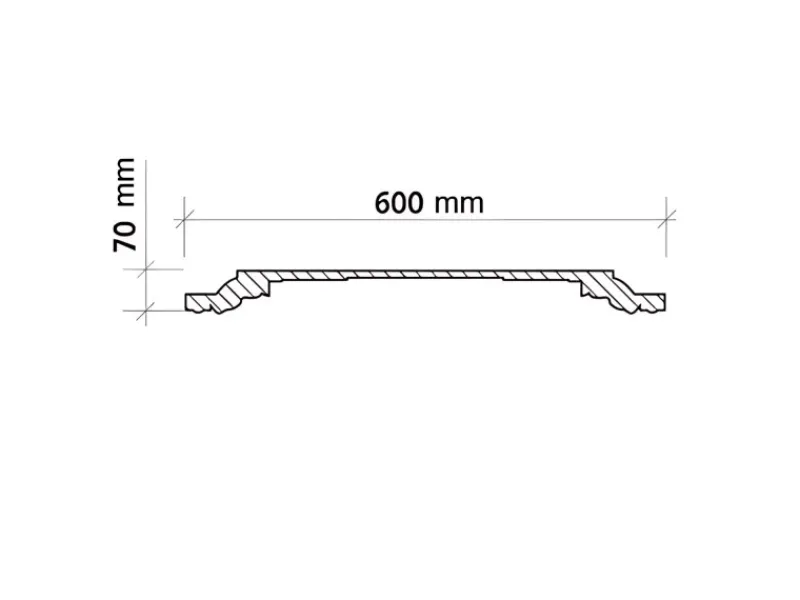 PROFHOME 157003 Deckenplatte Deckenelement Wandpaneel Stuckdekor, 60,0 cm x 60,0 cm x 7,0 cm Weiß
