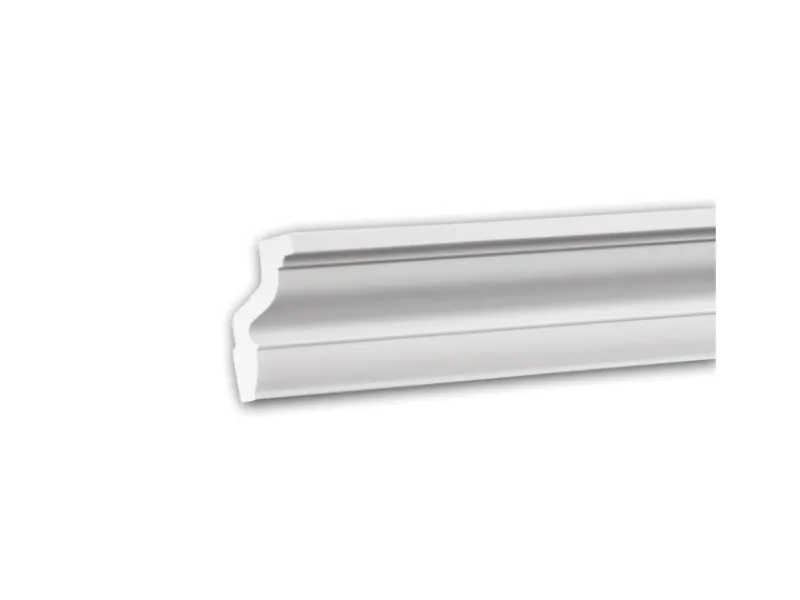 Best PROFHOME 650171 Eckleiste Deckenleiste Zierleiste Stuckleiste 2 m 200 cm x 3 cm x 4,5 cm Weiß