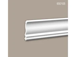 PROFHOME 650105 Eckleiste Stuckleiste Deckenleiste Zierleiste Stoßfest 2 m 200 cm x 6,3 cm x 6,0 cm Weiß