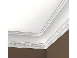 PROFHOME 150256 Eckleisten 1 Karton Set mit 6 Zierleisten 12 m Weiß