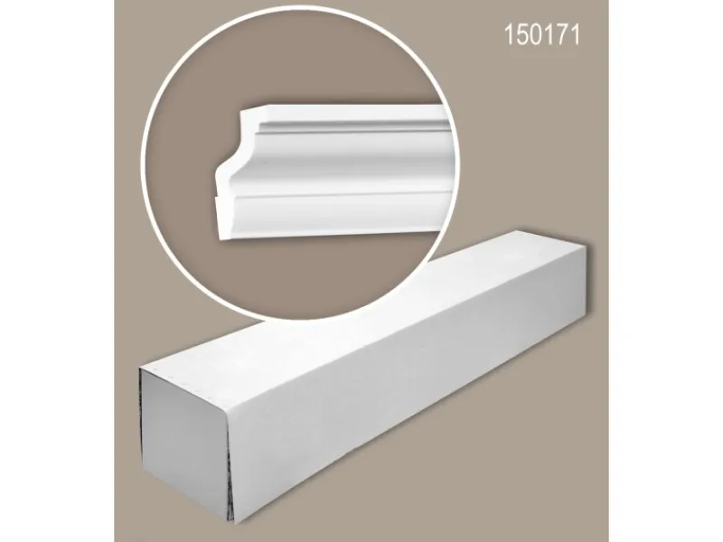 Sale PROFHOME 150171 Eckleisten 1 Karton Set mit 36 Zierleisten 72 m Weiß