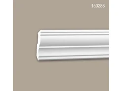 PROFHOME 150288 Eckleisten 1 Karton Set mit 15 Zierleisten 30 m Weiß