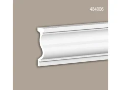 Outlet PROFHOME 484006 Gewände Fassadenprofil Stuckleiste Fassaden Element 2 m 200 cm x 6 cm x 20,2 cm Weiß