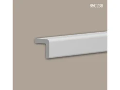 PROFHOME 650238 Kantenschutz-Profil Zierleiste Stuckleiste 2 m 200 cm x 3 cm x 3 cm Weiß