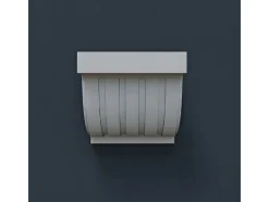 Best PROFHOME 119801 Konsole Zierelement Wandboard, 12,7 cm x 12 cm x 10 cm Weiß