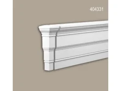 PROFHOME 404331 Stirnelement Außenstuck Zierelement Fassaden Element 6,7 cm x 6,7 cm x 20,8 cm Weiß