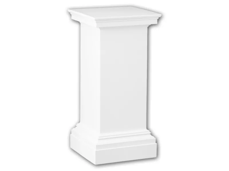 Sale PROFHOME 114001 Vollsäulen Postament Säule Zierelement dekoratives Element 65 cm x 31,8 cm x 31,8 cm Weiß