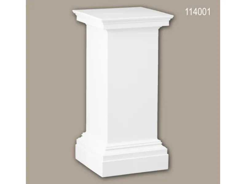 Sale PROFHOME 114001 Vollsäulen Postament Säule Zierelement dekoratives Element 65 cm x 31,8 cm x 31,8 cm Weiß