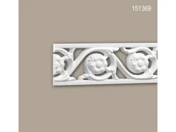 New PROFHOME 151369 Wand- und Friesleiste Stuckleiste Zierleiste Friesleiste 2 m 200 cm x 1,1 cm x 5,4 cm Weiß