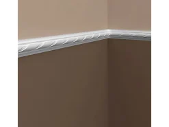 PROFHOME 151312 Wand- und Friesleiste Stuckleiste Zierleiste Wandleiste 2 m 200 cm x 1,9 cm x 4 cm Weiß