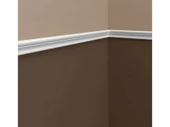 Best PROFHOME 151346 Wand- und Friesleiste Stuckleiste Zierleiste Wandleiste 2 m 200 cm x 1,6 cm x 3,4 cm Weiß