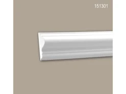 PROFHOME 151301 Wand- und Friesleiste Stuckleiste Zierleiste Wandleiste 2 m 200 cm x 1,6 cm x 4,2 cm Weiß