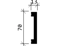 Online PROFHOME 651363 Wandleiste Stuckleiste Zierleiste Friesleiste Stoßfest 2 m 200 cm x 1,3 cm x 7,0 cm Weiß