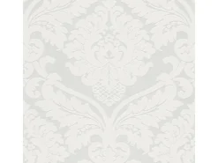 Outlet PROFHOME 554338-GU Barock Tapete Ornament Schimmernd Weiß Perl-Weiß 0,53 m x 10,05 m 5,33 m2 Weiß