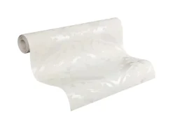 Outlet PROFHOME 554338-GU Barock Tapete Ornament Schimmernd Weiß Perl-Weiß 0,53 m x 10,05 m 5,33 m2 Weiß