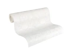 PROFHOME 951351-GU Barock Tapete Ornament Matt Weiß 0,53 m x 10,05 m 5,33 m2 Weiß