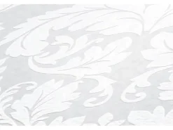 PROFHOME 951351-GU Barock Tapete Ornament Matt Weiß 0,53 m x 10,05 m 5,33 m2 Weiß