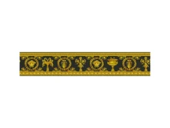 Clearance PROFHOME 343051-GU Exklusive Luxus Tapete Barock Matt Gold Gelb Schwarz 0,45 m2 0,09 m x 5,00 m 0,45 m2 Gold