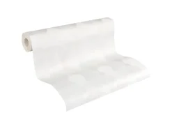 Best PROFHOME 956851-GU Grafik Tapete Rauten Muster Matt Weiß 0,53 m x 10,05 m 5,33 m2 Weiß