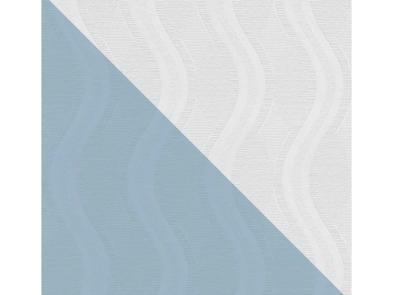 PROFHOME 260512-GU Streifen Tapete Geschwungene Linien Matt Weiß 0,53 m x 10,05 m 5,33 m2 Weiß