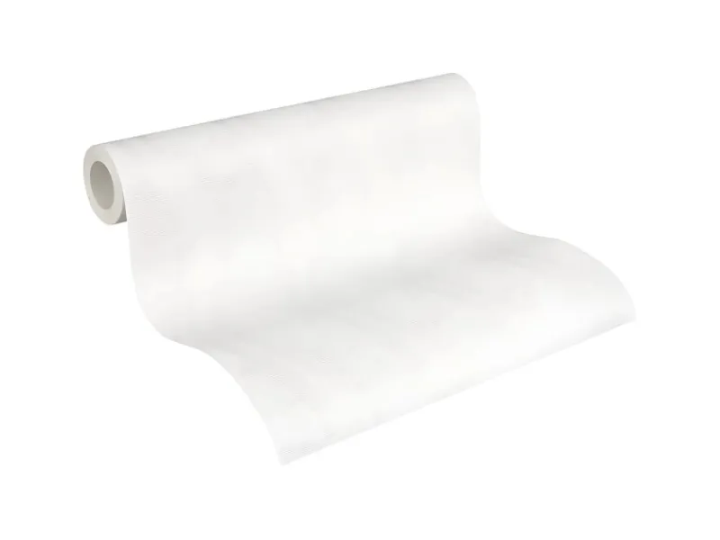 PROFHOME 260512-GU Streifen Tapete Geschwungene Linien Matt Weiß 0,53 m x 10,05 m 5,33 m2 Weiß