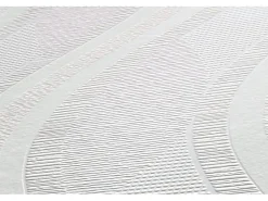 PROFHOME 260512-GU Streifen Tapete Geschwungene Linien Matt Weiß 0,53 m x 10,05 m 5,33 m2 Weiß