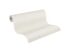 PROFHOME 586315-GU Streifen Tapete Struktur Matt Weiß 1,06 m x 25,00 m 26,50 m2 Weiß
