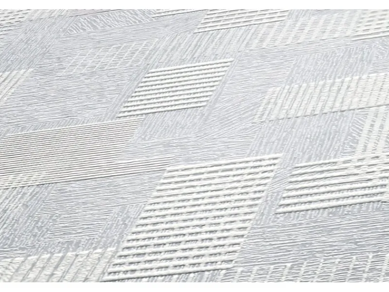 PROFHOME 262110-GU Struktur Tapete Geometrisch Matt Weiß 1,06 m x 25,00 m 26,50 m2 Weiß