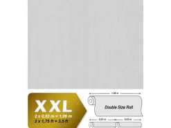 Sale PROFHOME 248619-GU Struktur Tapete Gestreiftes Muster Matt Weiß 1,06 m x 25,00 m 26,50 m2 Weiß