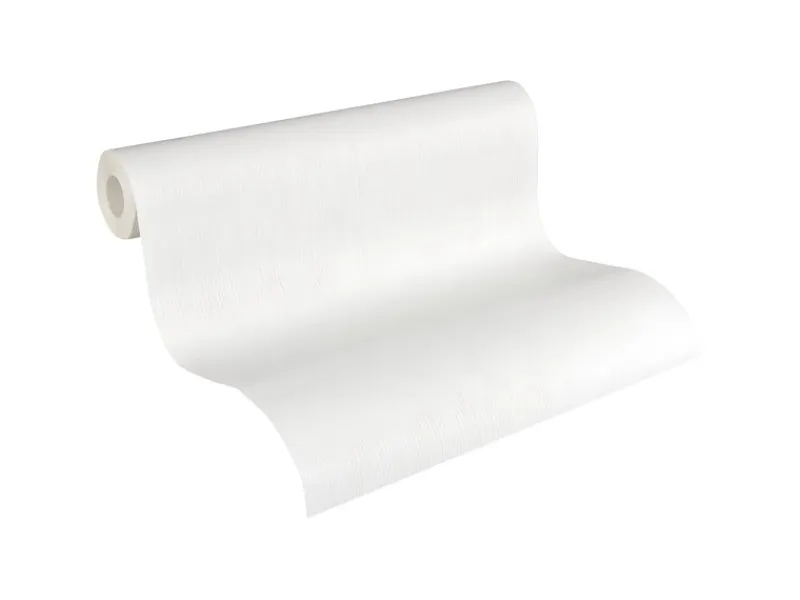 Hot PROFHOME 927514-GU Struktur Tapete Uni Matt Weiß 0,53 m x 10,05 m 5,33 m2 Weiß