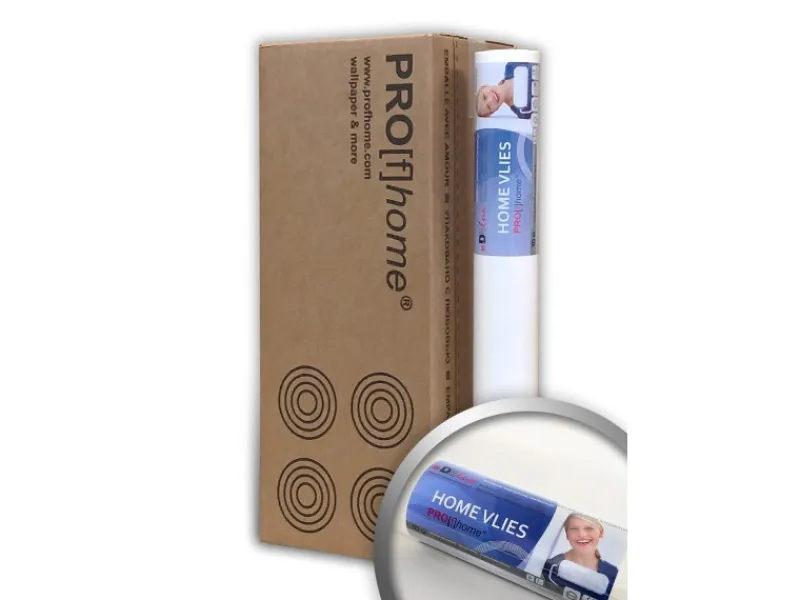 New PROFHOME HomeVlies glatte überstreichbare Vliestapete Glattvlies Renoviervlies 1 Karton mit 4 Rollen 21 m2 Weiß