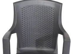 Clearance Progarden Stapelsessel Eden Anthrazit ca. 46 cm x 55 cm x 91 cm