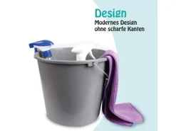 ProHome Eimer Inkl. Metallbügel Anthrazit 10 Liter 1er Pack