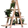 Promadino Dekoleiter groß Natur Kiefernholz unbehandelt (LxBxH) 101x31x112 cm