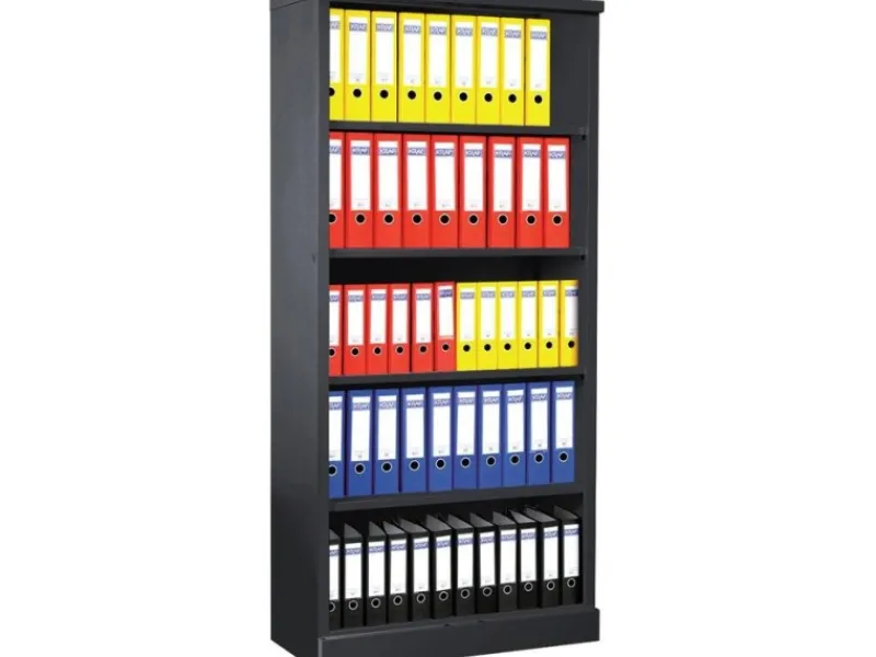 PROREGAL Aktenregal Butterlfy 5 Ordernhöhen HxBxT 195 x 92 x 42 cm Anthrazit